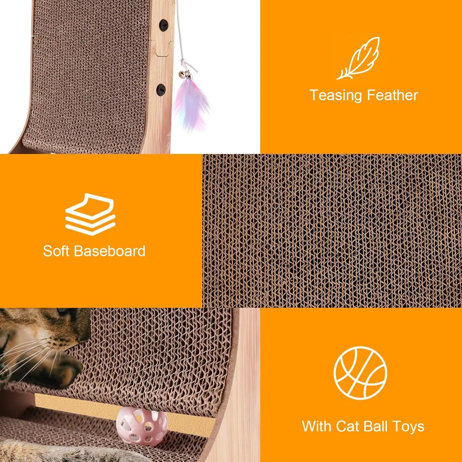 L Shape Cat Scratcher - Wall