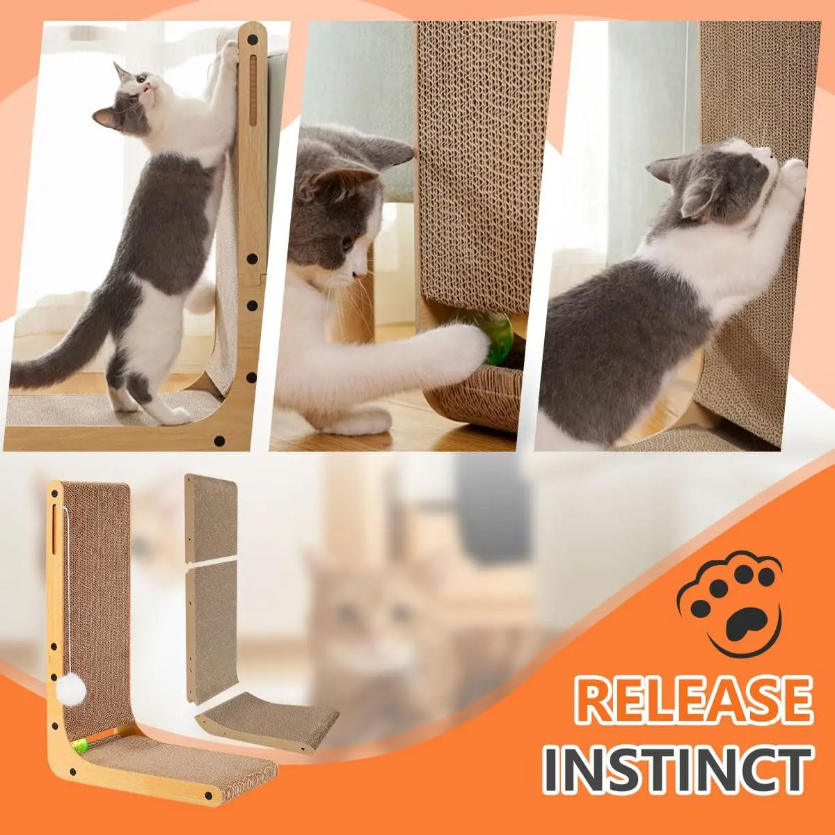 L Shape Cat Scratcher - Wall