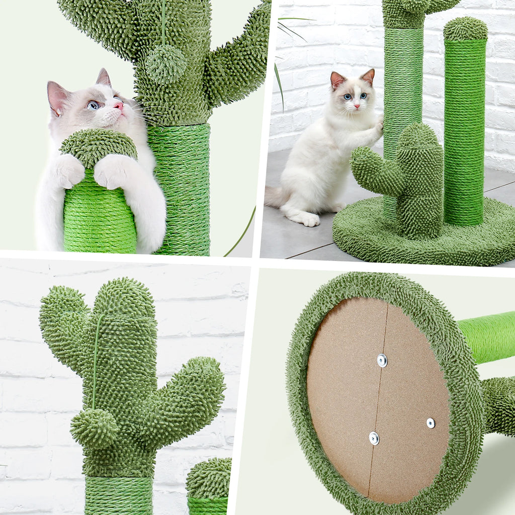 Cactus Cat Scratcher - 3 poles + Dangling Ball