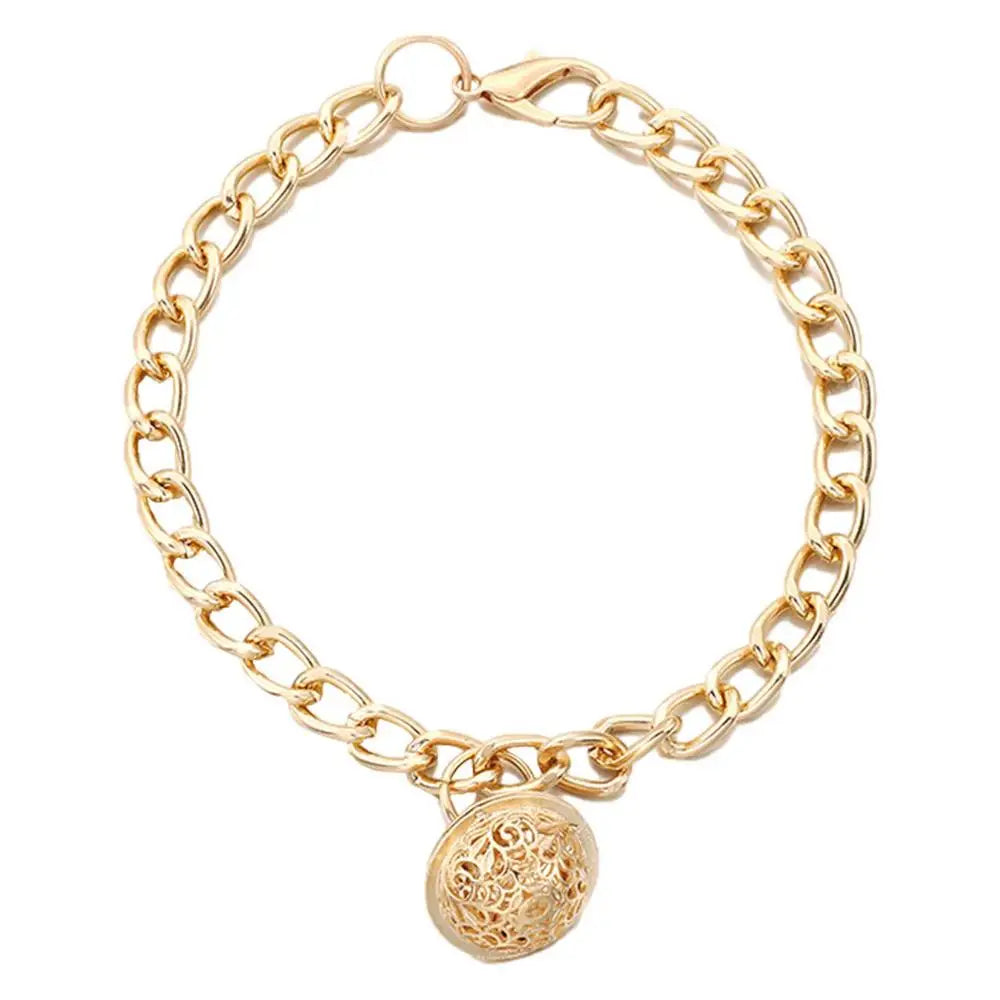 Cat Jewelry - Chain Collar With Bell (Golden)