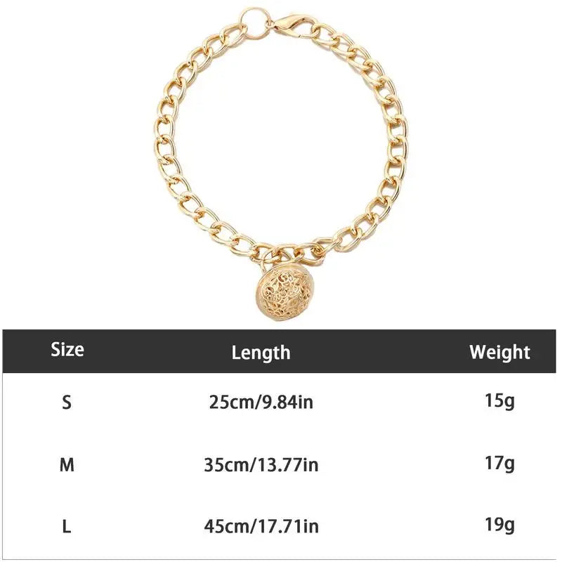 Cat Jewelry - Chain Collar With Bell (Golden)