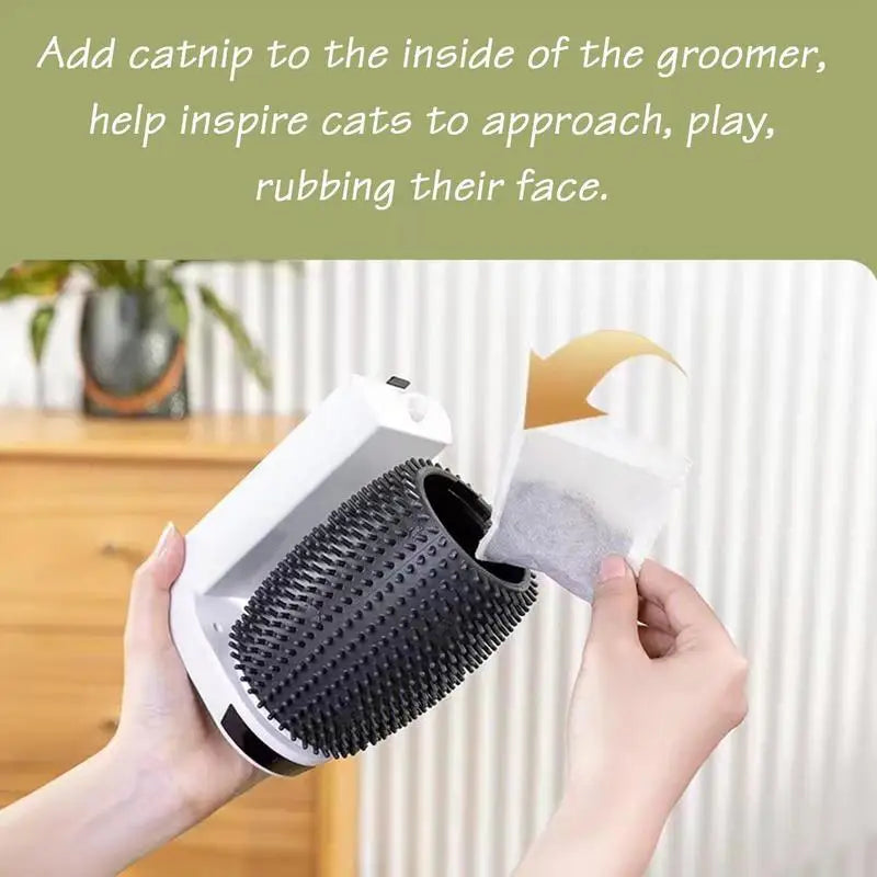 Automatic Rotating Self Groomer with Catnip