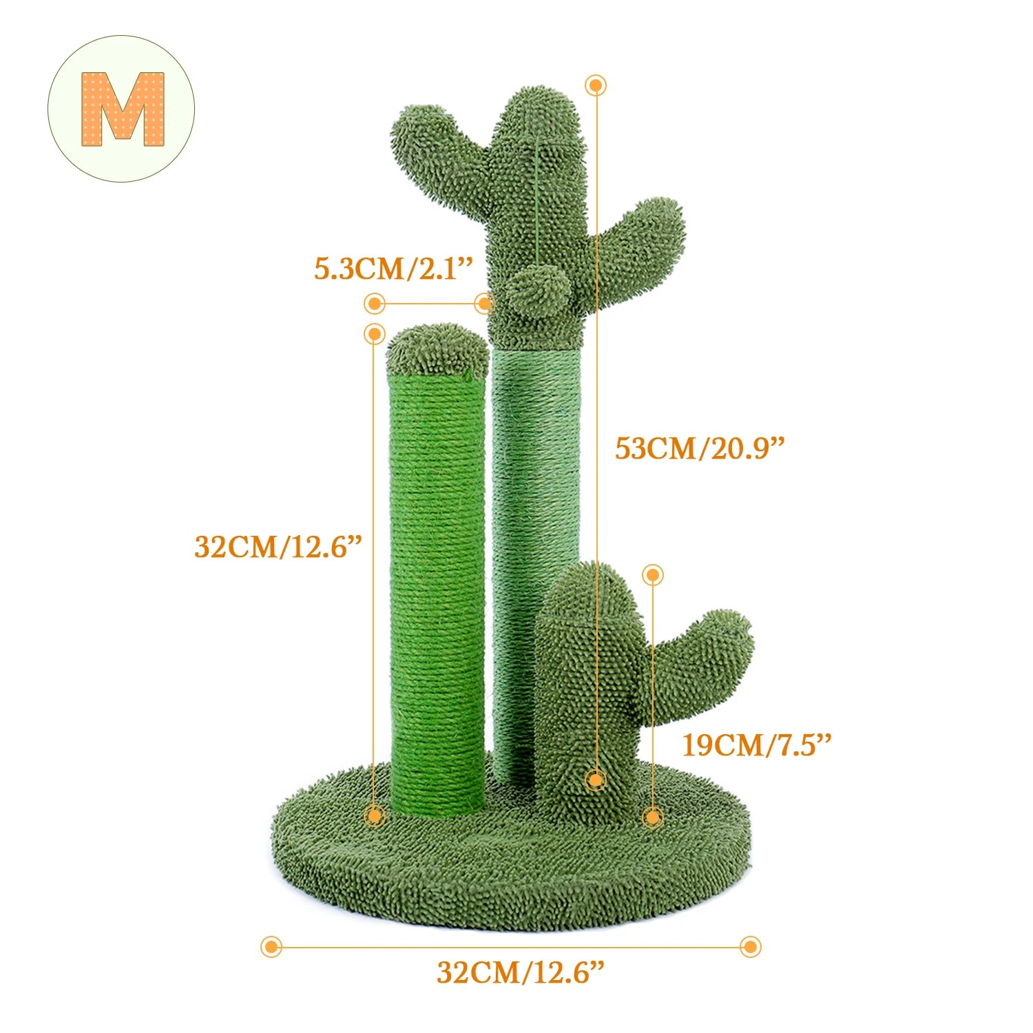 Cactus Cat Scratcher - 3 poles + Dangling Ball