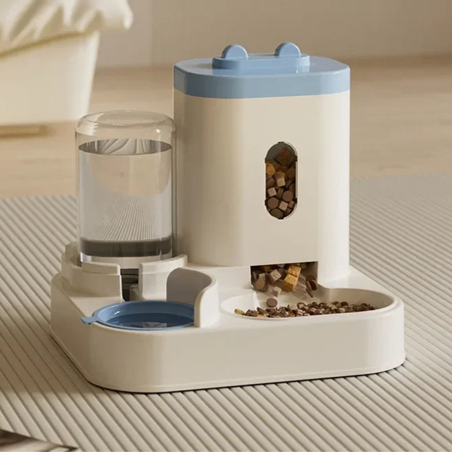 2 in 1: Automatic Feeder With Water Fountain