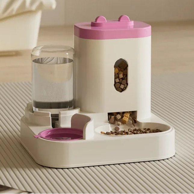2 in 1: Automatic Feeder With Water Fountain