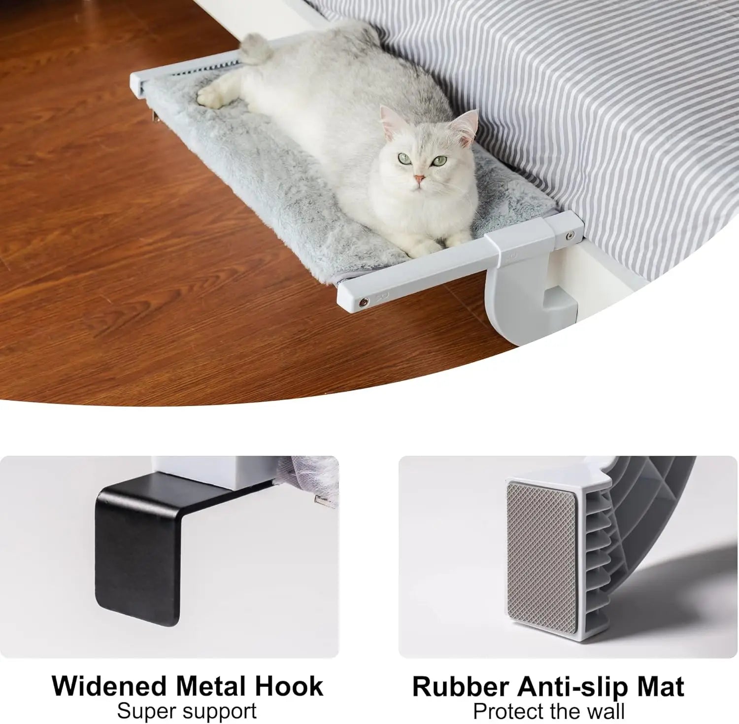 Adjustable Cat Window Bed with 2-sided Cushion