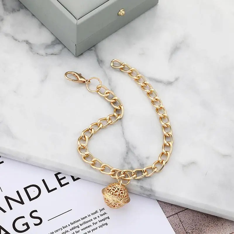 Cat Jewelry - Chain Collar With Bell (Golden)