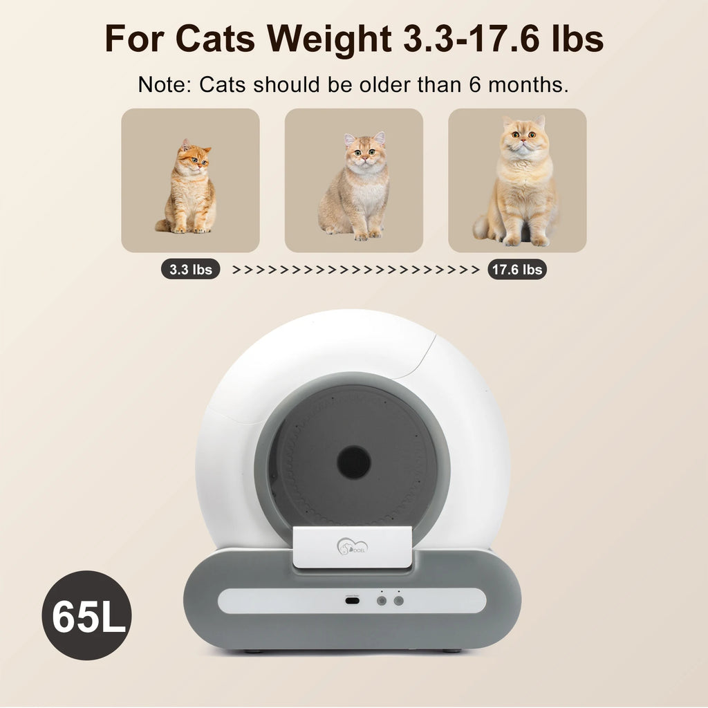 Self-Cleaning Cat Litter Box App Control