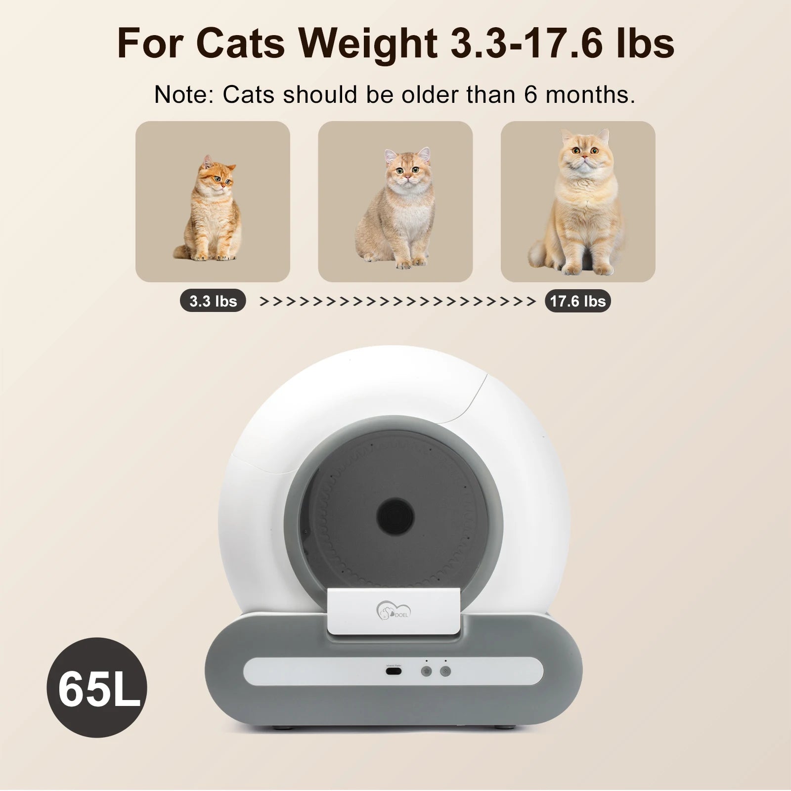 Self-Cleaning Cat Litter Box App Control